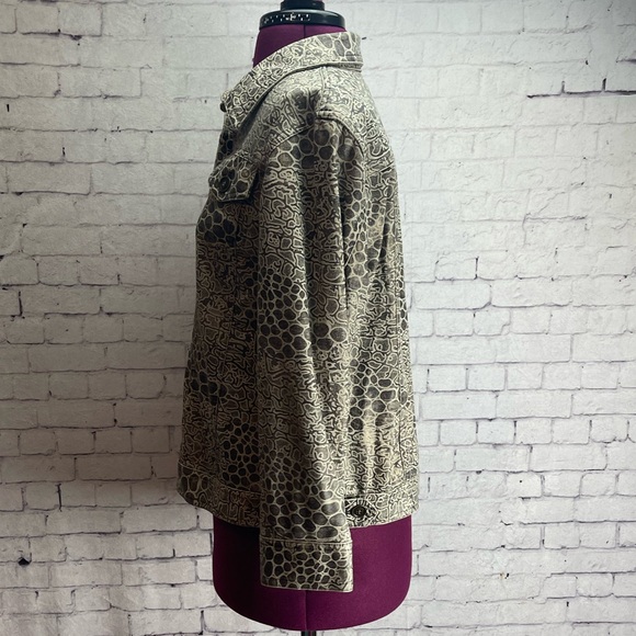 Ruby Rd snake print light weight stretchy jacket size 10 - Picture 4 of 5